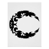 Silhouette des Schwarzen Halbmonds Poster (Vorderseite)