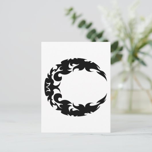 Silhouette des Schwarzen Halbmonds Postkarte (Stehend Vorderseite)