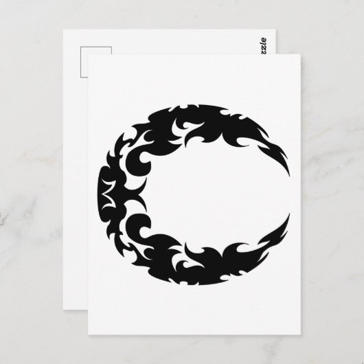 Silhouette des Schwarzen Halbmonds Postkarte (Vorne/Hinten)