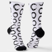 Silhouette des Schwarzen Halbmonds Socken (Gewinkelt)