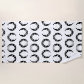 Silhouette des Schwarzen Halbmonds Strandtuch (Vorderseite)