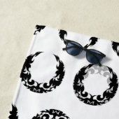 Silhouette des Schwarzen Halbmonds Strandtuch (Beispiel)