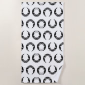 Silhouette des Schwarzen Halbmonds Strandtuch (Vorderseite)