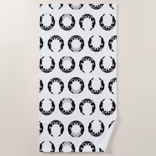 Silhouette des Schwarzen Halbmonds Strandtuch (Vorderseite)