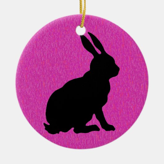 Silhouette des Schwarzen Kanals in Rosa Keramik Ornament (Vorne)