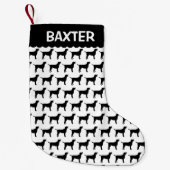 Silhouette des schwarzen Labels Kleiner Weihnachtsstrumpf (Vorderseite)