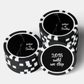 Silhouette des Schwarzen und Weißen Horns Pokerchips (Stapel)