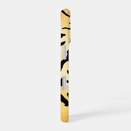 Silhouette des Schwarzen und Weißen Tiger iPhone 16 Hülle (Rechte Seite)