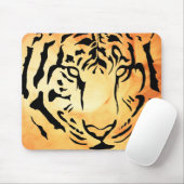 Silhouette des Schwarzen und Weißen Tiger Mousepad (Mit Mouse)
