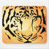Silhouette des Schwarzen und Weißen Tiger Mousepad (Vorne)