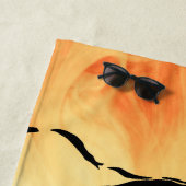 Silhouette des Schwarzen und Weißen Tiger Strandtuch (Beispiel)