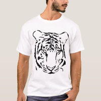 Silhouette des Schwarzen und Weißen Tiger