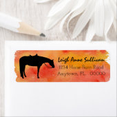 Silhouette des Schwarzen Westerns auf Wasserfarbe (Insitu)