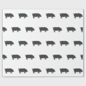 Silhouette des Schweinehaltungsbetriebs - Wählen S Geschenkpapier (Flach)