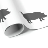 Silhouette des Schweinehaltungsbetriebs - Wählen S Geschenkpapier (Rolleneckpunkt)