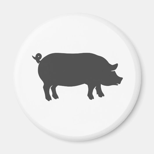 Silhouette des Schweinehaltungsbetriebs - Wählen S Magnet (Vorne)
