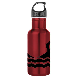 Silhouette des Schwimmers Trinkflasche