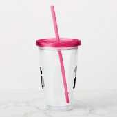 Silhouette des Seitenprofils der schwarzen Seite d Acryltrinkbecher (Links)