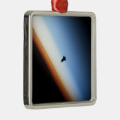 Silhouette des Space Shuttle Endeavour Ornament Aus Metall (Rechts)