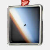Silhouette des Space Shuttle Endeavour Ornament Aus Metall (Links)