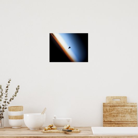 Silhouette des Space Shuttle Endeavour Poster (Küche)