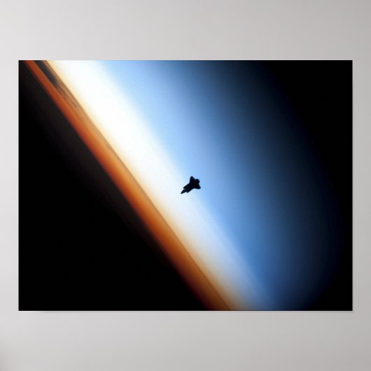 Silhouette des Space Shuttle Endeavour Poster (Vorne)