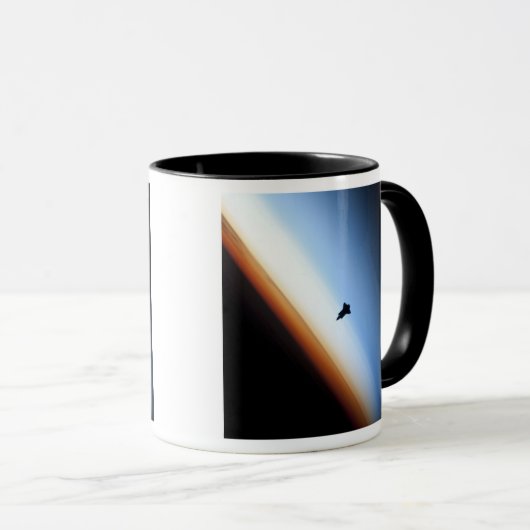 Silhouette des Space Shuttle Endeavour Tasse (VorderseiteRechts)