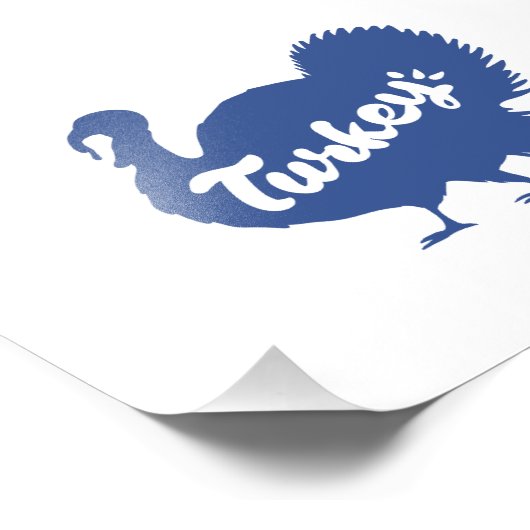 Silhouette des Truthahns - Farbe des Hintergrunds  Fotodruck (Ecke)