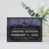 Silhouette des Uhrwerks, 3.5 "x5" Save the Date (Stehend Vorderseite)