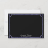 Silhouette des Uhrwerks, 3.5 "x5" Save the Date (Rückseite)