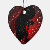 Silhouette des ungeborenen Kindes Keramikornament (Links)