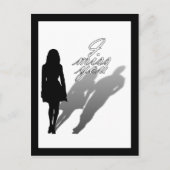 Silhouette des Vermissten Mannes Postkarte (Vorderseite)