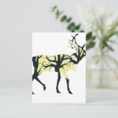 Silhouette des Waldes 3 Postkarte (Stehend Vorderseite)