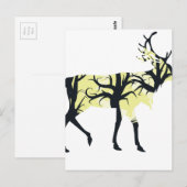 Silhouette des Waldes 3 Postkarte (Vorne/Hinten)