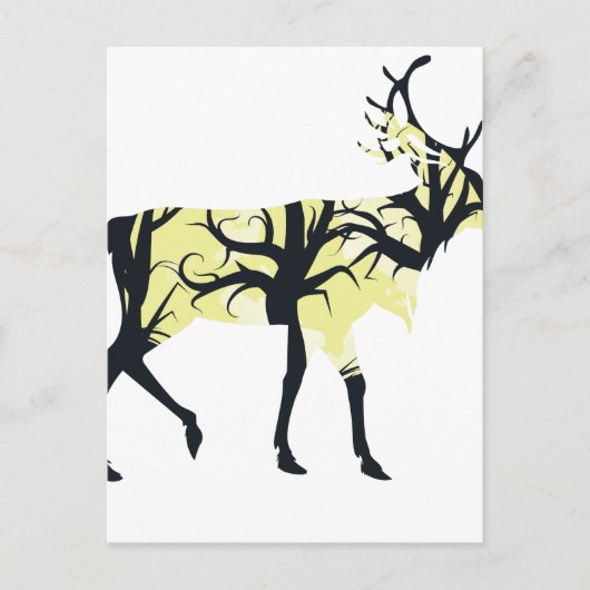 Silhouette des Waldes 3 Postkarte (Vorderseite)