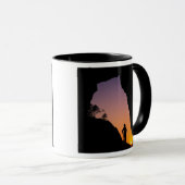 Silhouette des Wanderer, Arkadelle, Tasse (VorderseiteRechts)