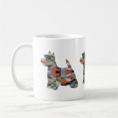 Silhouette des Westie-Musters Kaffeetasse (Links)