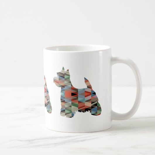 Silhouette des Westie-Musters Kaffeetasse (Rechts)