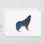 Silhouette des Wolf-Universums - Hintergrundfarbe Einladung (Rückseite)