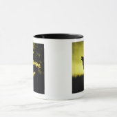 Silhouette des Wolfs heulend Tasse (Zentrum)