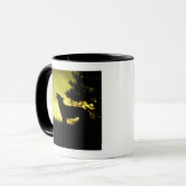 Silhouette des Wolfs heulend Tasse (Vorderseite Links)