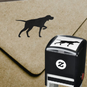 Silhouette des Zeigerhundes  Permastempel