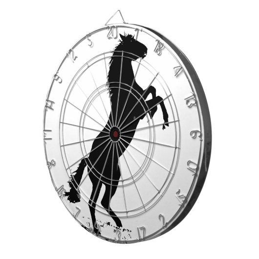 Silhouette des Zuchtpferdes Dartscheibe (Vorderseite rechts)
