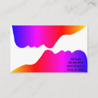 Silhouette des zwei Gesichts-Regenbogens