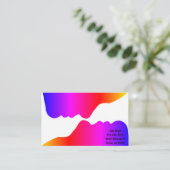Silhouette des zwei Gesichts-Regenbogens Visitenkarte (Stehend Vorderseite)