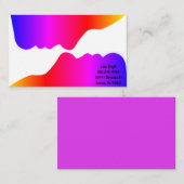 Silhouette des zwei Gesichts-Regenbogens Visitenkarte (Vorne/Hinten)