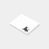 Silhouette, die mit den Stieren Spanien läuft Post-it Klebezettel (angewinkelt)