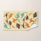 Silhouette Dinosaur Badhandtuch Set (Handtuch)