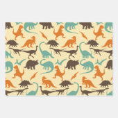 Silhouette Dinosaur Geschenkpapier Set (Vorderseite 2)