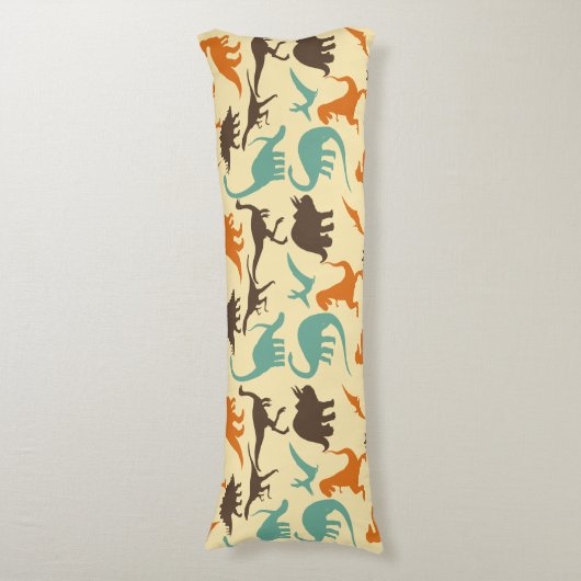 Silhouette Dinosaur Seitenschläferkissen (Vorderseite Vertikal)